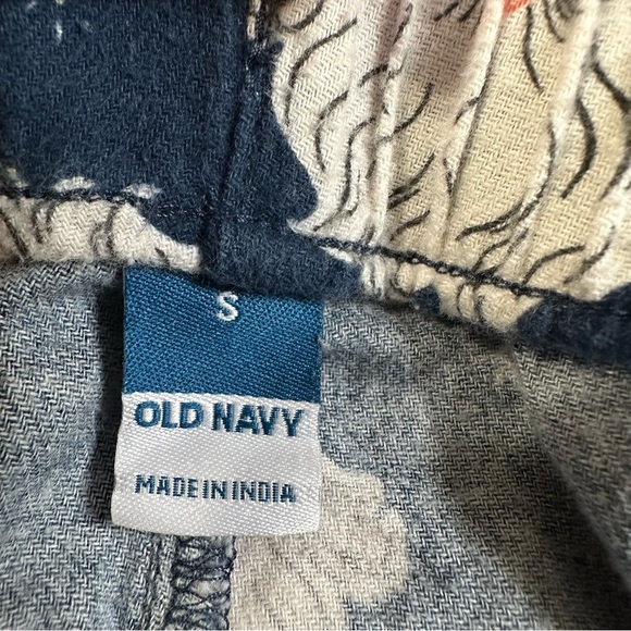 Old Navy Blue and Cream Pajama Pants With Pockets - Picture 7 of 10